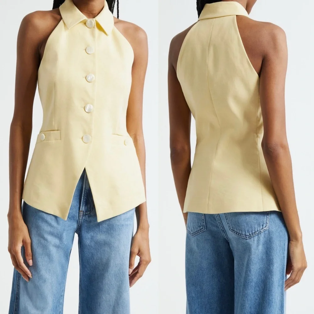 Veronica Beard Orlinda Halter Neck Vest - Picture 6 of 16